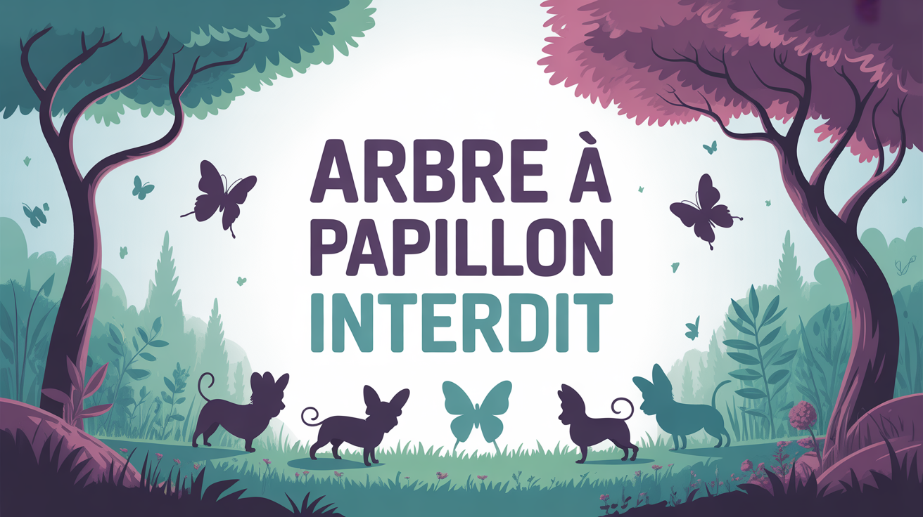 illustration arbre à papillon interdit, jardin biodiversité