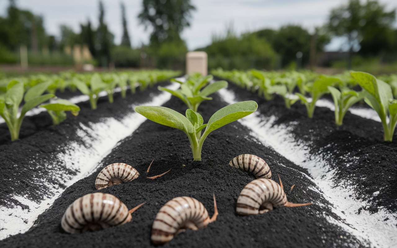 jeunes pousses protegees par bicarbonate de soude contre escargots