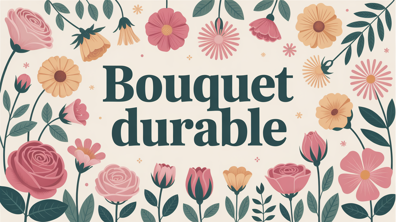 Bouquet durable et alternatives à la rose dans un jardin pastel