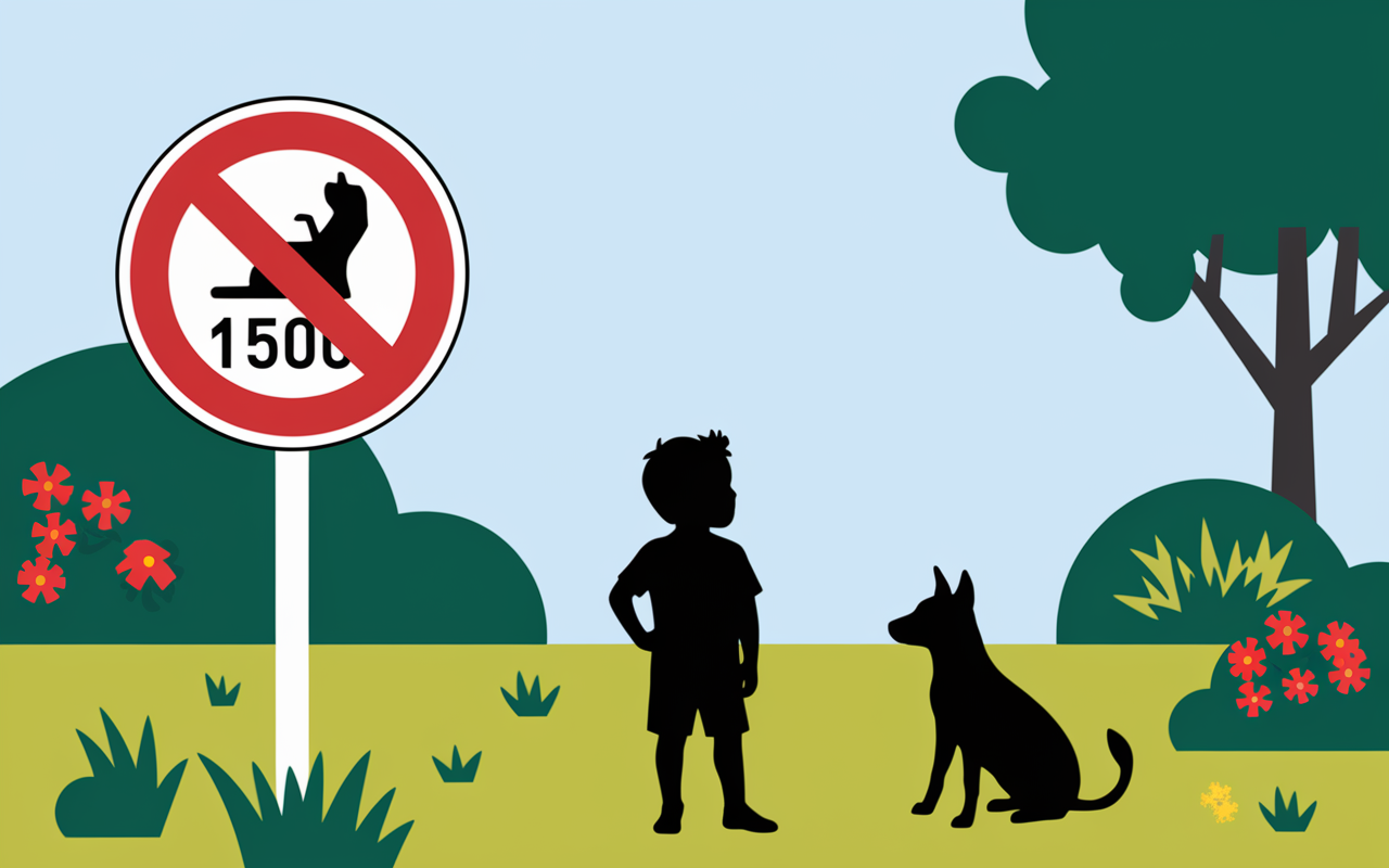 dessin panneau canetaupe interdit amende 2025 jardin sécurité