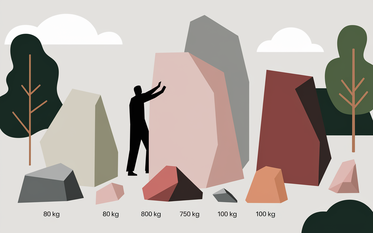 Blocs pierres enrochement différentes tailles et formats