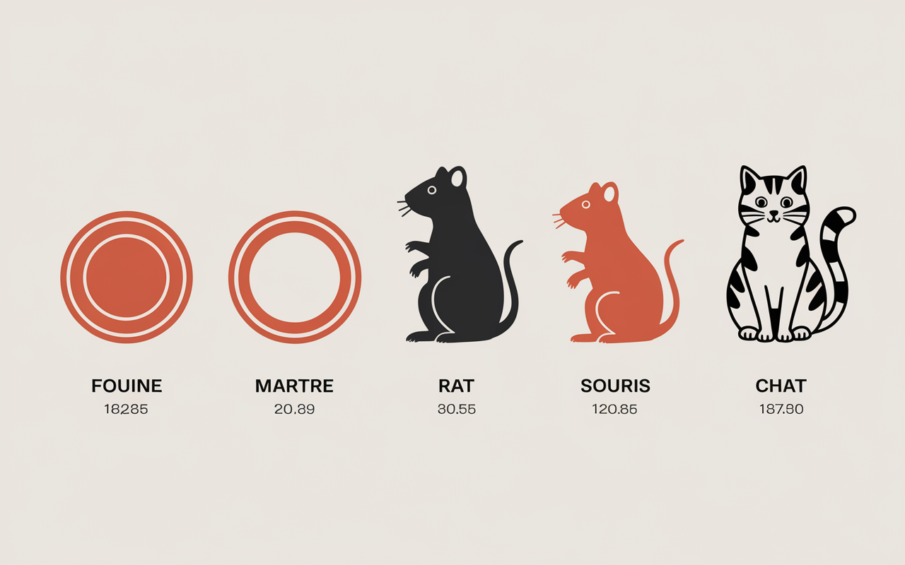 comparatif crottes de fouine et animaux