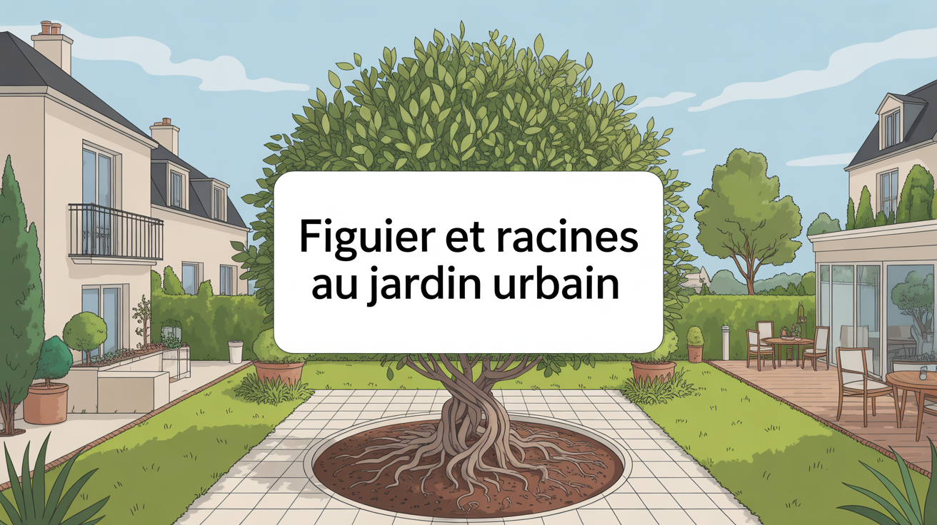 figuier racines étendues jardin urbain