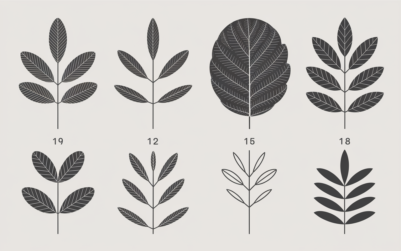 Tableau comparatif morphologique Pilea Peperomia plante