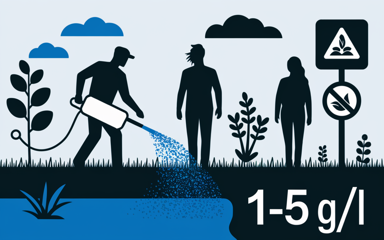 Pulvérisateur sulfate de cuivre désherbant sécurité protections