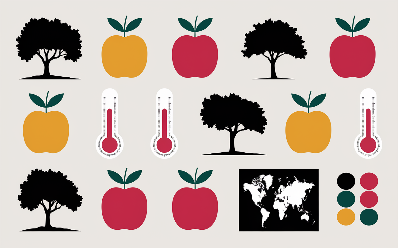 Tableau illustré des variétés de cerise avec critères pratiques