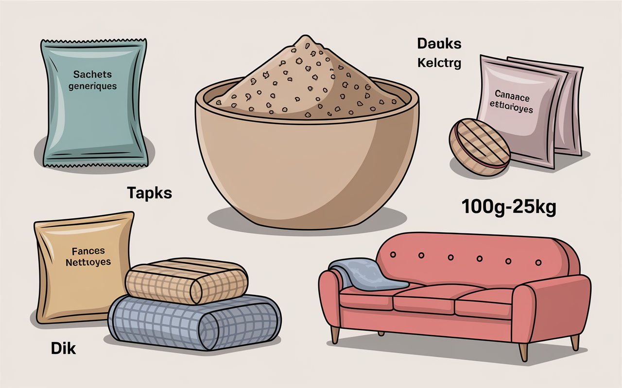 Sachets de terre de Sommieres différents formats pour usage familial