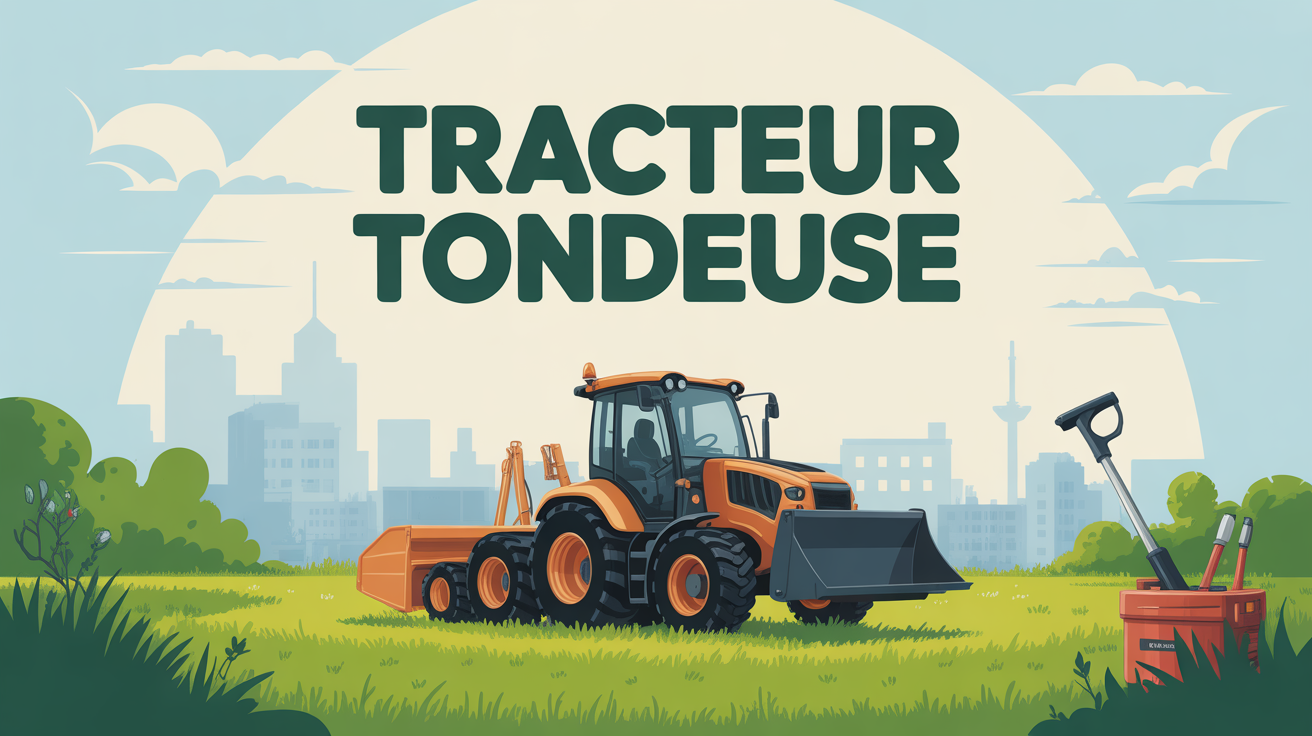 tracteur tondeuse moderne urbain outils bricolage