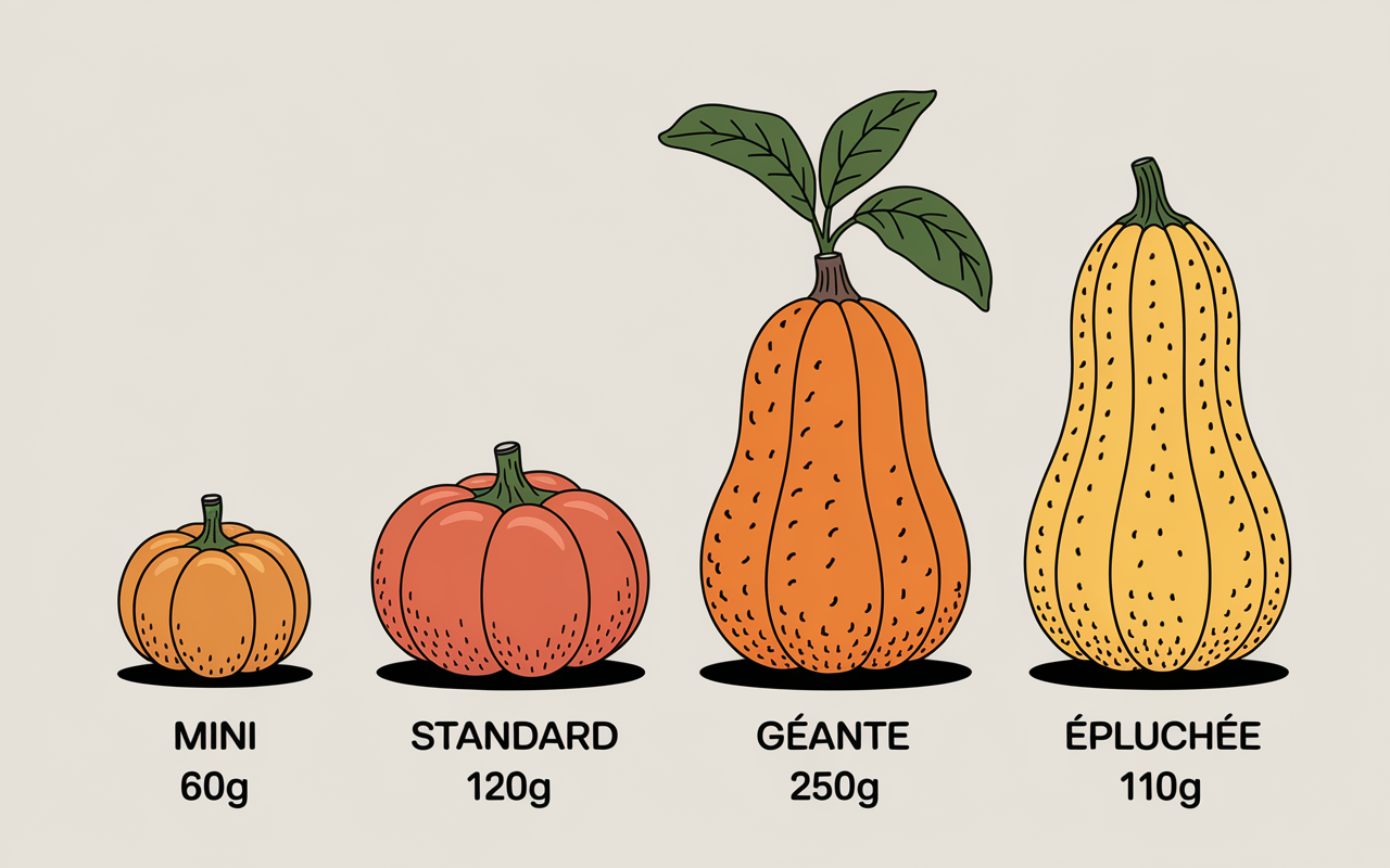 variations du poids des carottes selon la variété et mode de préparation