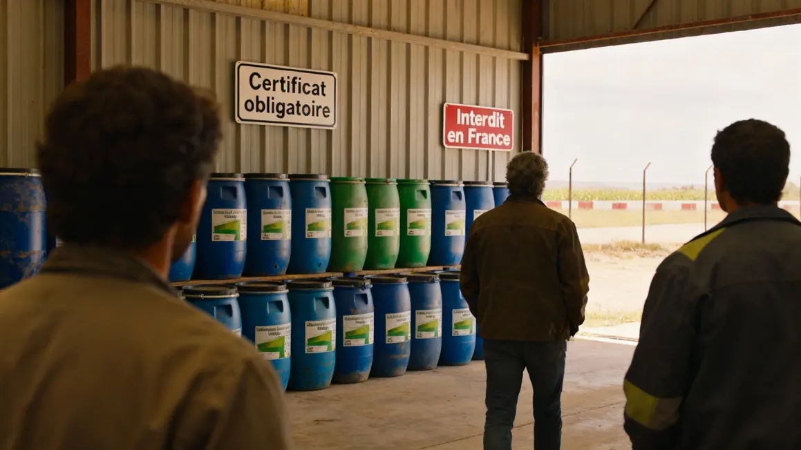 entrepot glyphosate espagne certificat france