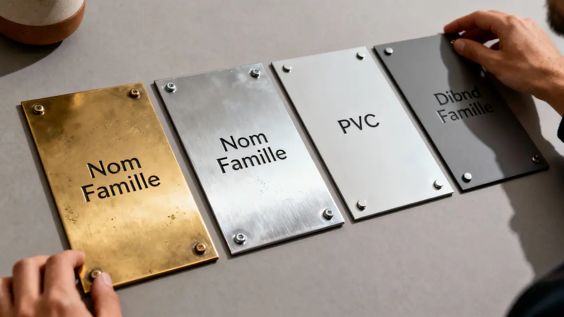 plaques boite aux lettres laiton aluminium pvc dibond