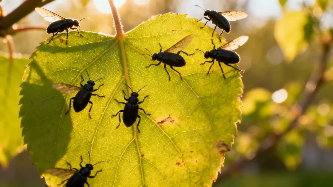 puce de jardin altise sur feuille identification