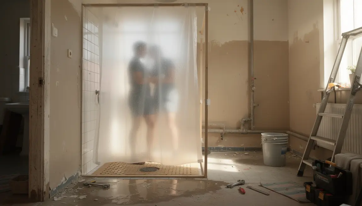 douche provisoire pendant travaux maison familiale