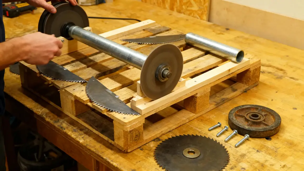 Materiaux recuperes pour broyeur vegetaux manuel