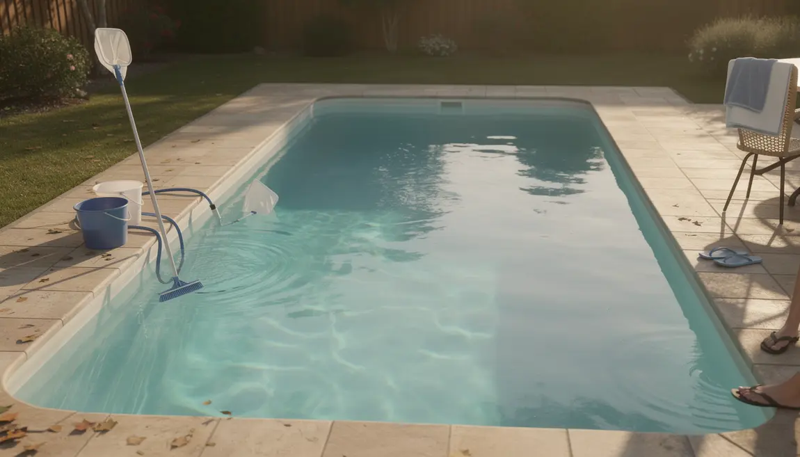 piscine de jardin propre entretien pH chlore