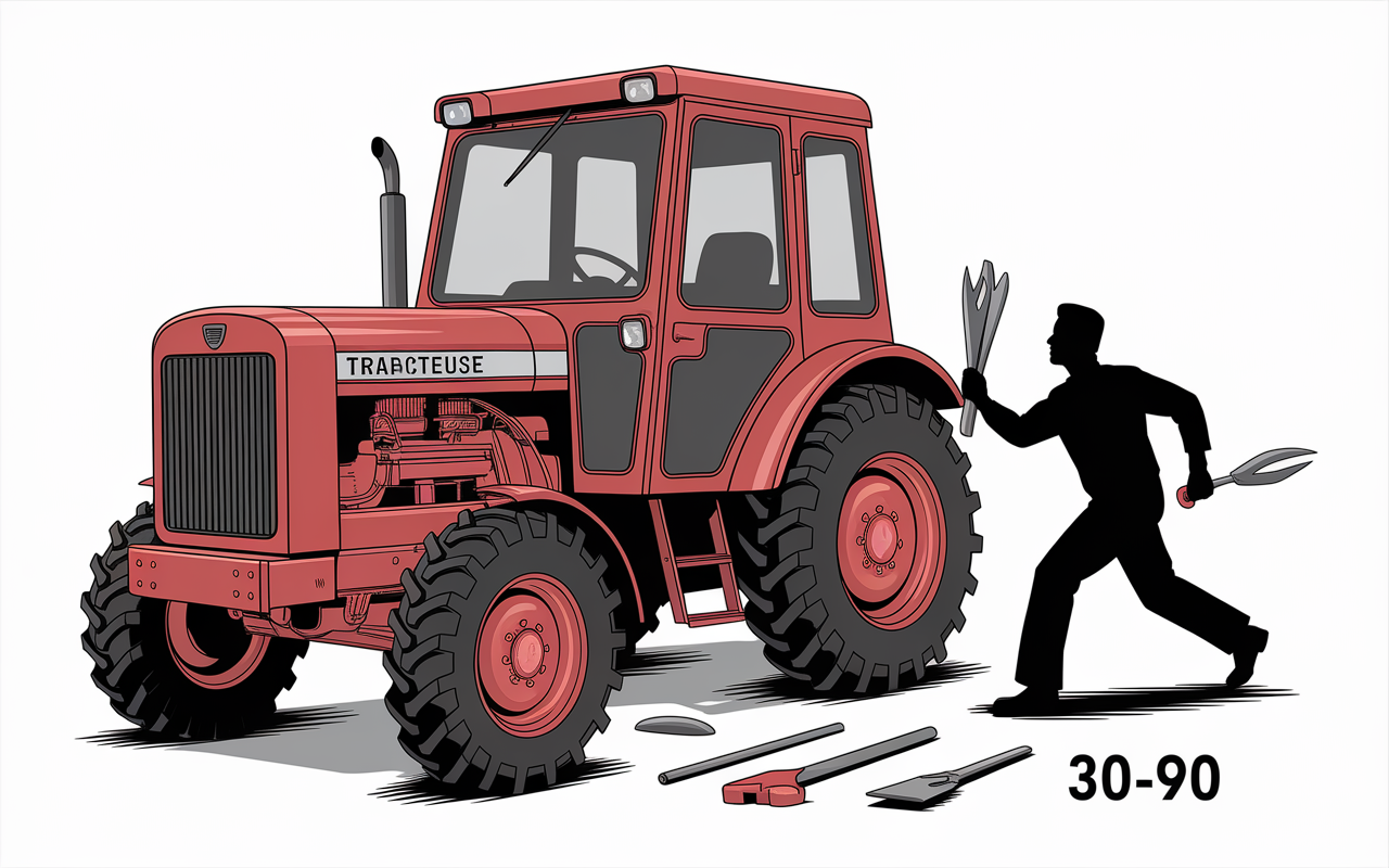 schema montage courroie sur tracteur tondeuse