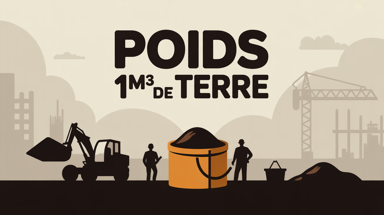 poids de 1m3 de terre sur chantier