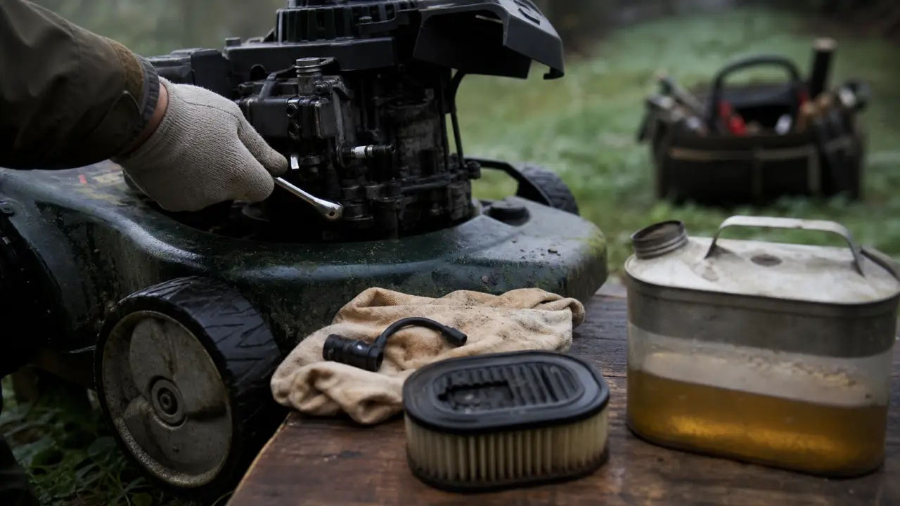 Ma tondeuse ne démarre pas : vérifier carburant, bougie ou batterie