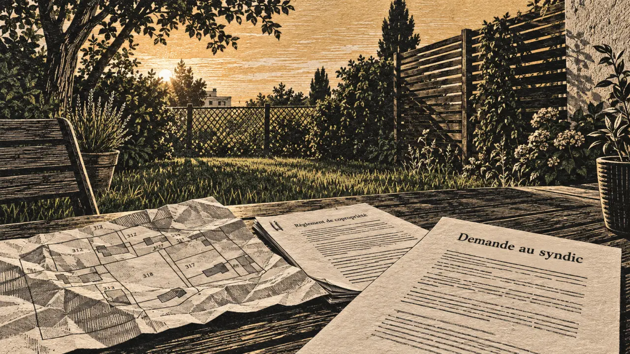 Clôture jardin privatif copropriété : règlement et autorisation