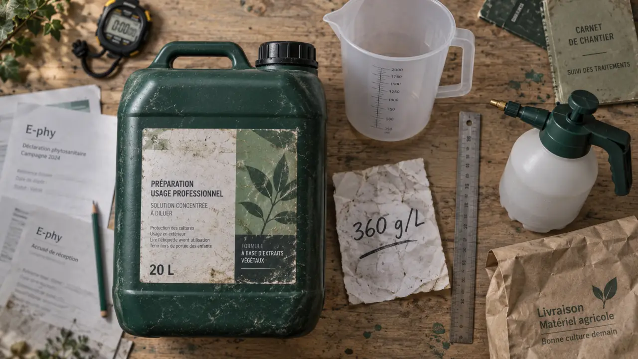 Prix glyphosate 20 litres : bidon 20 L et coût livré